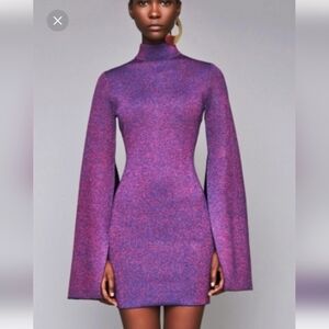 Solace London dress. Purple Metallic  Katy Perry, hit iconic dress! NWOT